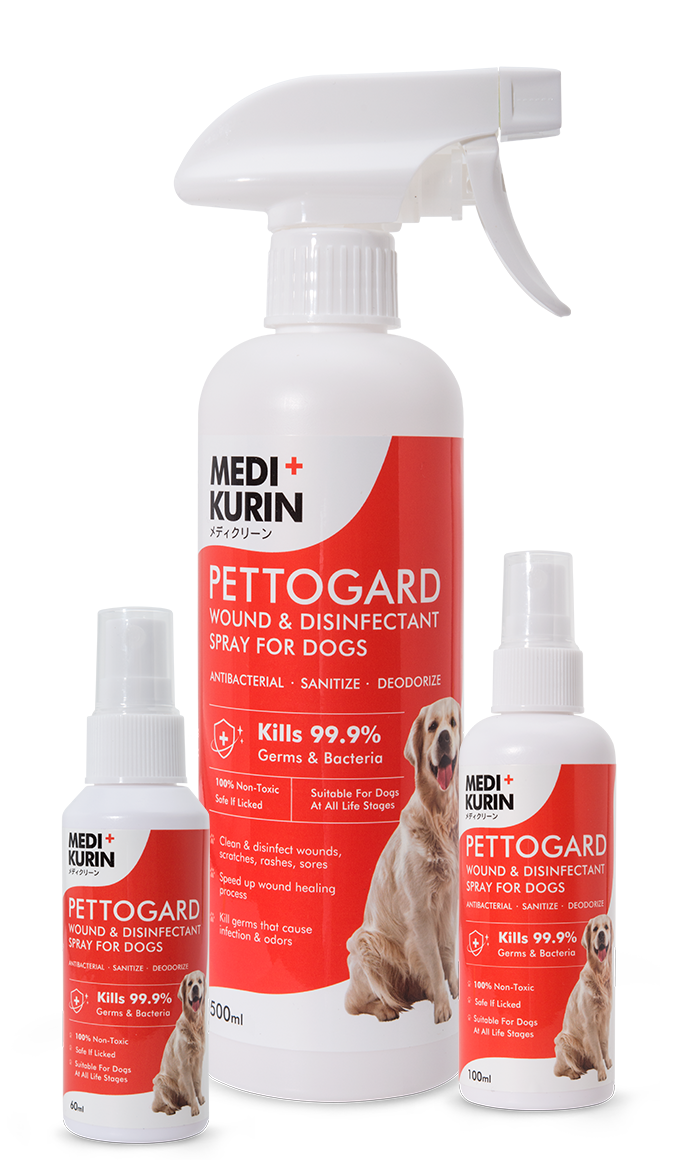 PettoGard Wound & Disinfectant Spray for Dogs | MEDIKURIN
