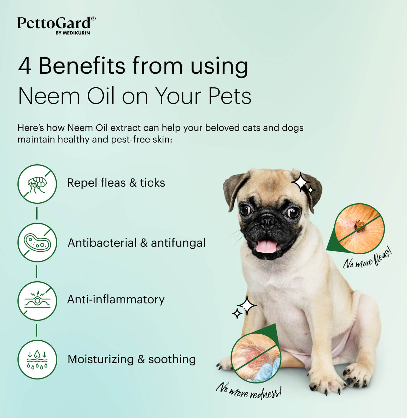 Benefits of Neem Oil for pets' skin and pest control