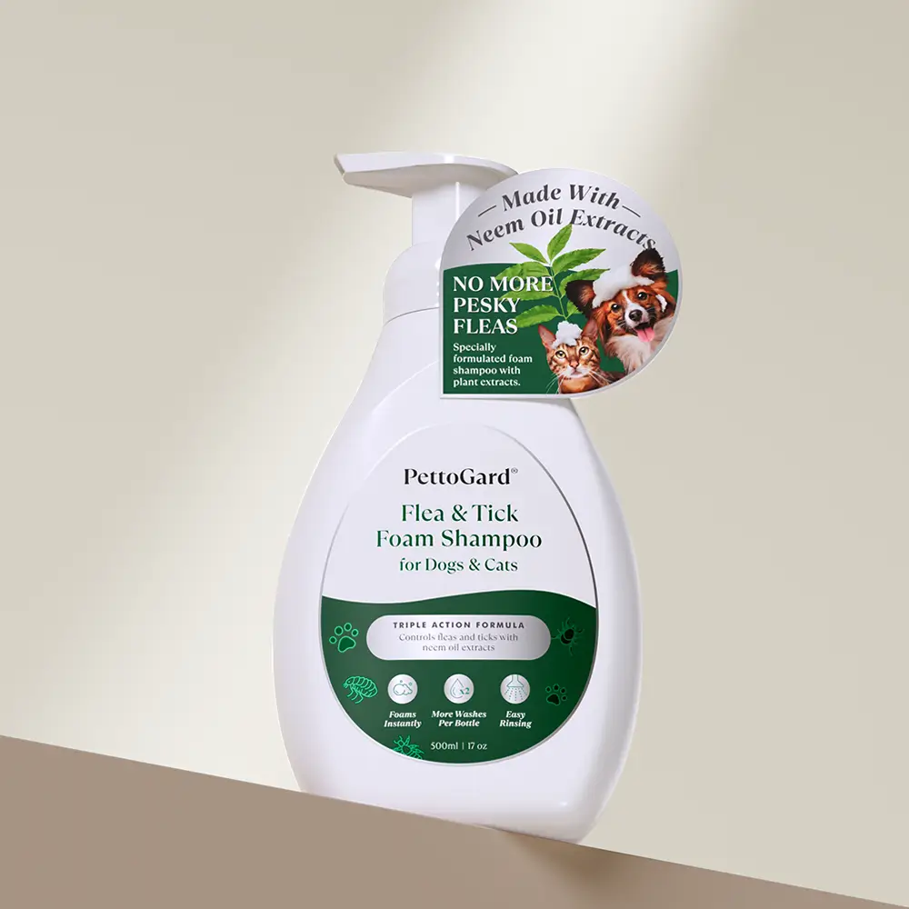 pettogard-flea-&-tick-foam-shampoo-for-dogs-&-cats
